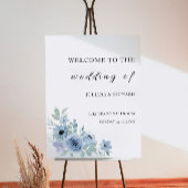 Blue Wedding Welcome Sign Poster