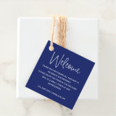 Blue Wedding Willkommensbeutel Geschenkanhänger (Beispiel)