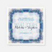 Blue Weddner Papier Napkins Serviette (Vorderseite)