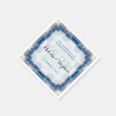 Blue Weddner Papier Napkins Serviette (Ecke)