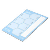 Blue Weekly Planer Horizontal Sheets Notepad Notizblock (angewinkelt)