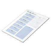 Blue Weekly Planner Notizblock (angewinkelt)