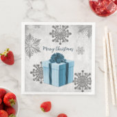 Blue Weihnachtsgeschenk Urlaubspapier Napkin Serviette (Beispiel)
