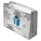 Blue Weihnachtsgeschenk Weihnachtsgeschenk Große Geschenktüte (Rückseite Schrägansicht)