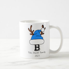 Blue Weihnachtsmannmütze Monogram Family Christmas Kaffeetasse