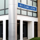 Blue Welcome Zuhause Banner (Äußeres Gebäude)