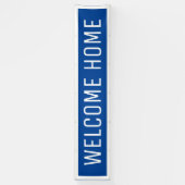 Blue Welcome Zuhause Banner (Vertikal)