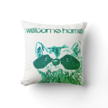 Blue Welcome Zuhause Woodland Animal Raccoon