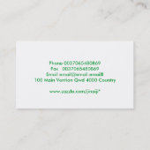 Blue-Welle-Visitenkartendesign Visitenkarte (Rückseite)