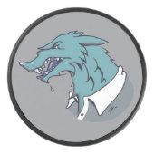 Blue Werewolf Grauhockeypuck Eishockey Puck (Vorderseite)