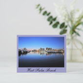 Blue West Palm Beach Postkarte (Stehend Vorderseite)