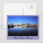 Blue West Palm Beach Postkarte (Vorne/Hinten)