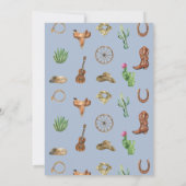 Blue Western 2. Geburtstag Rodeo Einladung (Rückseite)