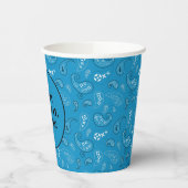 Blue Western Bandana Print Geburtstagsparty Pappbecher (Links)