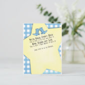 Blue Western Boots for Baby Shower Einladungspostkarte (Stehend Vorderseite)