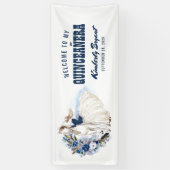 Blue Western Quinceanera 15. Geburtstag Banner (Vertikal)