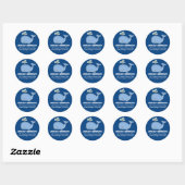 Blue Whale Address Labels Runder Aufkleber (Blatt)