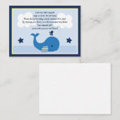 Blue Whale Book Request Card Begleitkarte (Vorne/Hinten)