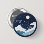 Blue Whale Dream Button (Vorne & Hinten)
