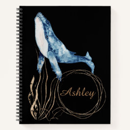 Blue Whale Individuelle Name Notebook Notizblock