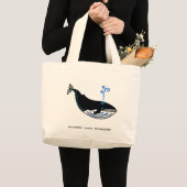 Blue WHALE - Jumbo tote bag Stoffbeutel (Vorderseite (Produkt))