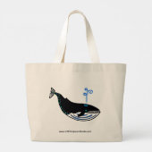 Blue WHALE - Jumbo tote bag Stoffbeutel (Rückseite)