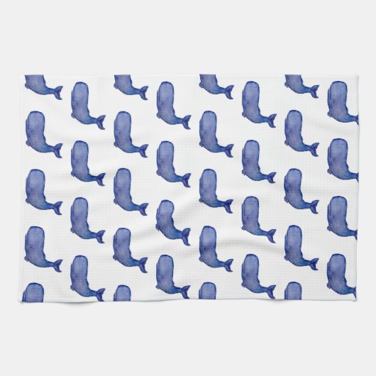 Blue Whale Kitchtuch Geschirrtuch (Horizontal)