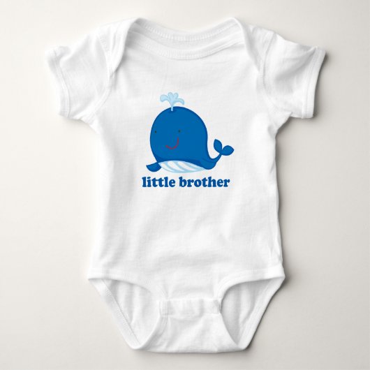 Blue Whale Little Brother Baby Strampler (Vorderseite)