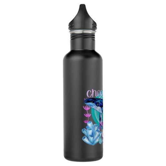 Blue Whale Lover Choose Kindness Inspirational Wat Edelstahlflasche (Links)