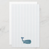 Blue Whale Nautical Briefpapier (Vorne/Hinten)