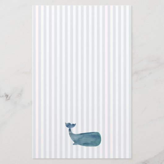 Blue Whale Nautical Briefpapier (Vorderseite)