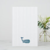 Blue Whale Nautical Briefpapier (Stehend Vorderseite)