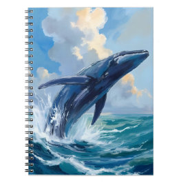 Blue Whale | Ocean Sea Animal Watercolor Notizblock
