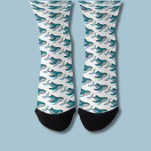 Blue Whale Pattern Neck Tie Socken
