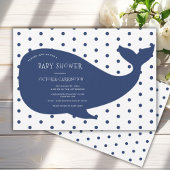 Blue Whale Punkt Baby Dusche Einladung