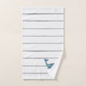 Blue Whale Shiplap Badetuch Set (Handtuch)