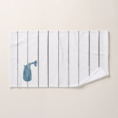 Blue Whale Shiplap Badetuch Set (Handtuch)