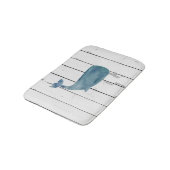 Blue Whale Shiplap Badezimmer Dekoration Badematte (Schrägansicht)