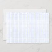 Blue Whale Stripe Baby Dusche Einladung (Rückseite)