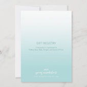 Blue Whale Stylish Baby Shower Einladungen (Rückseite)