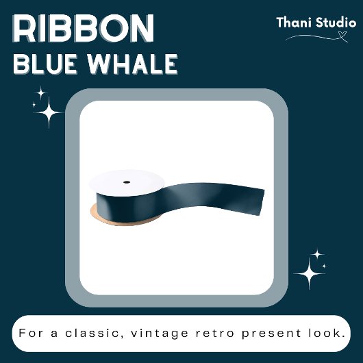 Blue Whale Summer Einfach Schlicht Modernes Elegan Satinband