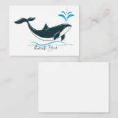 Blue Whale Vielen Dank Mitteilungskarte (Vorne/Hinten)
