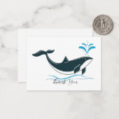 Blue Whale Vielen Dank Mitteilungskarte (Vorderseite/Rückseite Beispiel)