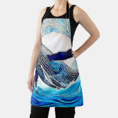 Blue Whale Wave Art Schürze (InSitu)