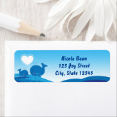 Blue Whales Baby Dusche Einladung Adresse Labels (Insitu)