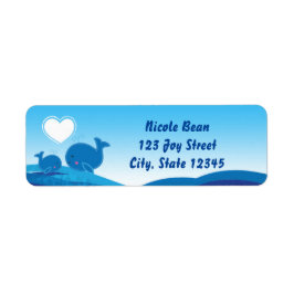 Blue Whales Baby Dusche Einladung Adresse Labels
