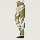 Blue Whales Family Olive Green Leggings (Links)