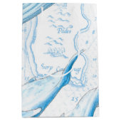 Blue Whales Family White Mittlere Geschenktüte (Vorderseite)