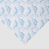 Blue Whales Family White Seidenpapier (Ausschnitt)