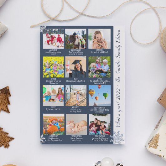 Blue What A Year Review 12 Foto Collage